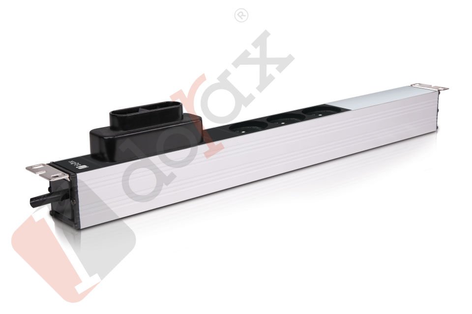 19'' 1U 3'lü Fransız (UPS) Soket 1,8 Mt Kablolu Grup Priz-16A Sigortalı (DR-7951-3FU)