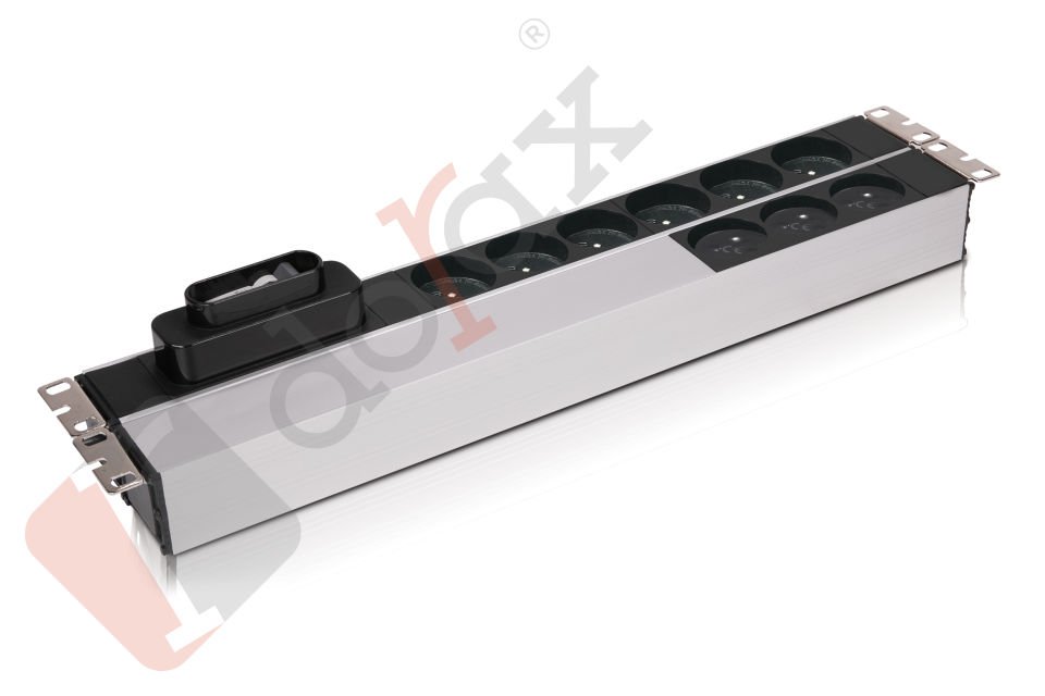 19'' 2U 9'lu Fransız (UPS) Soket 1,8 Mt Kablolu Grup Priz-16A Sigortalı (DR-7951-9FU)
