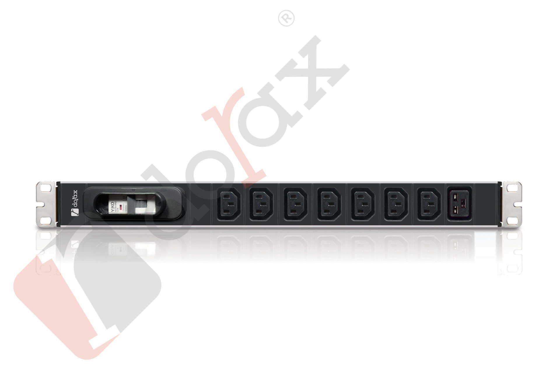 19'' 1U 7xC13 1xC19 Soket 1,8 Mt Kablolu Grup Priz-16A Sigortalı (DR-7951-7CDF)