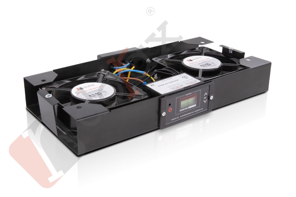 Dorax 2'Li Standart Digital Termostatlı Basic Fan Ünitesi - 38mm - DR-7932-DB-38