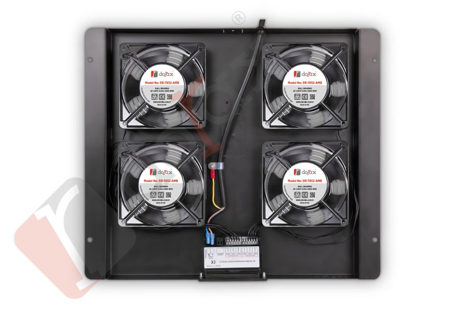 Dorax 4'Lü Standart Mekanik Termostatlı All in One Fan Ünitesi - 38mm - DR-7934-MA-38