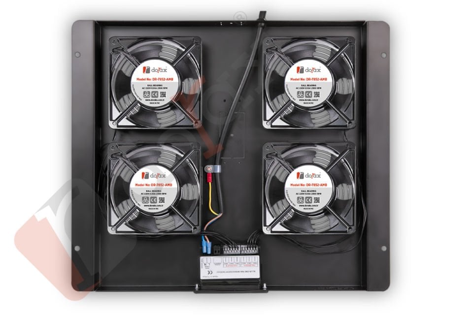 Dorax 4'Lü Slim Mekanik Termostatlı All in One Fan Ünitesi - 25mm - DR-7934-MA-25