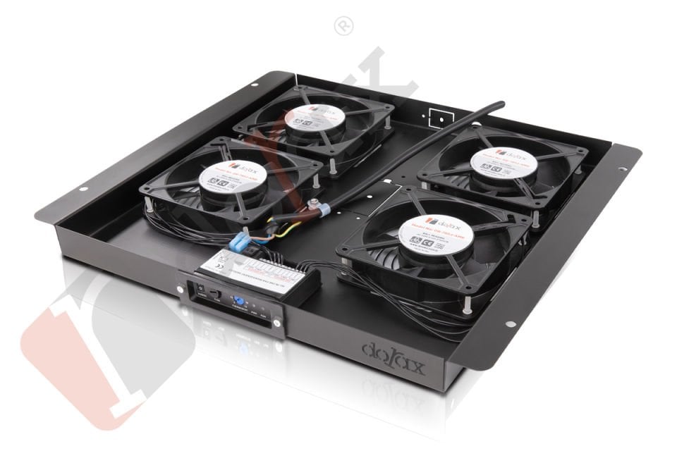 Dorax 4'Lü Slim Mekanik Termostatlı All in One Fan Ünitesi - 25mm - DR-7934-MA-25