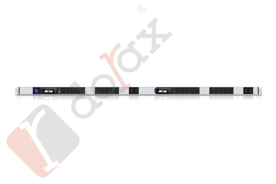 42U 20xC13 4xC19 Soket 2 Mt Kablolu Cee Norm Fişli Grup Priz-2x16A Sigortalı ve Volt/Ampermetreli